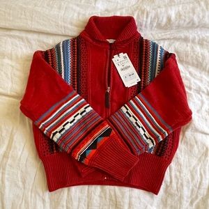 Zara knit jacquard jacket